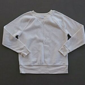Old Navy White Fleece Sweatshirt